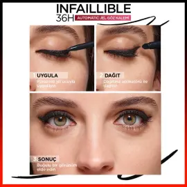Loreal Paris Infaillible Automatic Jel Göz Kalemi - Yoğun Siyah - 4