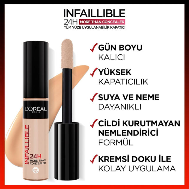 Loreal Paris Infaillible More Than Concealer - Kapatıcı No: 322 Ivory 11ml - 5