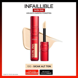 Loreal Paris Infaillible Skin Ink - Gün Boyu Kapatıcı Fondöten No: 100 Warm Dore - 2