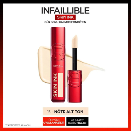 Loreal Paris Infaillible Skin Ink - Gün Boyu Kapatıcı Fondöten No: 15 Neutral Neutre - 3