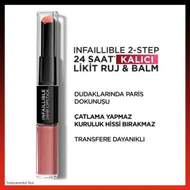 Loreal Paris Infaillible X3N - Çift Tarflı Ruj No: 312 İncessant - 2