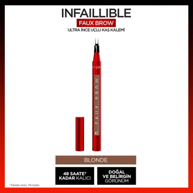 Loreal Paris Infallible Faux Brow - Ultra İnce Kaş Kalemi Blonde 1ml - 3