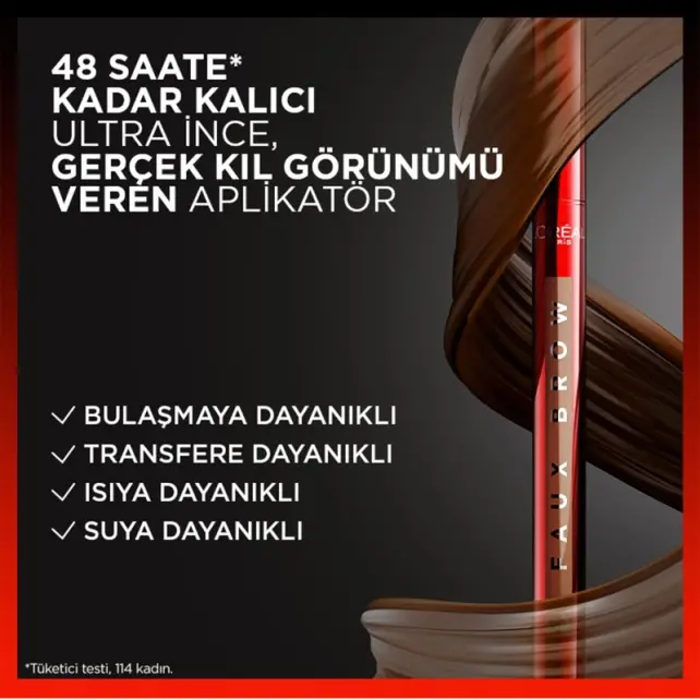 Loreal Paris Infallible Faux Brow - Ultra İnce Kaş Kalemi Dark Brunette 1ml - 4