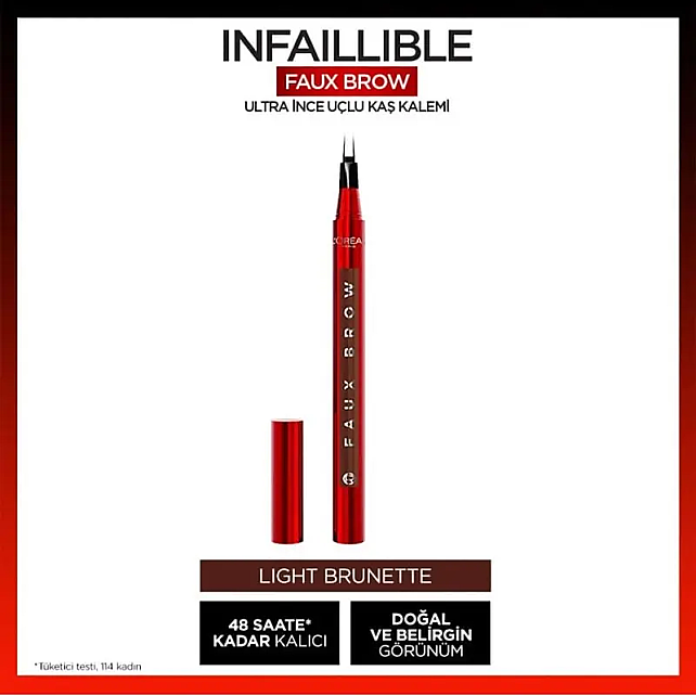 Loreal Paris Infallible Faux Brow - Ultra İnce Kaş Kalemi Light Brunette 1ml - 2