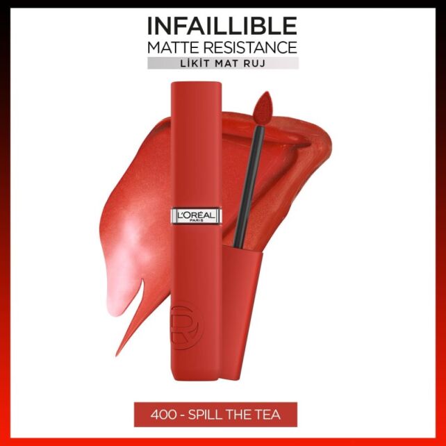 Loreal Paris Infallible La Matte Resistance - Likit Mat Ruj No: 400 Spill The Tea - 2