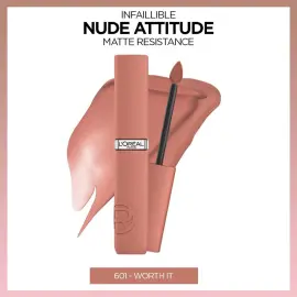 Loreal Paris Infallible La Matte Resistance - Likit Mat Ruj No: 601 Worth It - 2