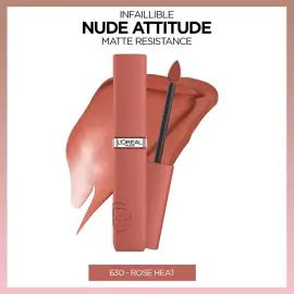 Loreal Paris Infallible La Matte Resistance - Likit Mat Ruj No: 630 Rose Heat - 2