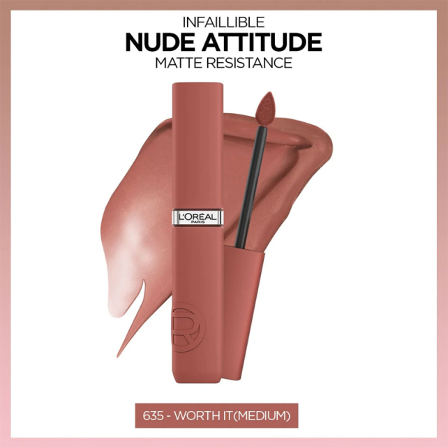 Loreal Paris Infallible La Matte Resistance - Likit Mat Ruj No: 635 Worth It Medium - 2