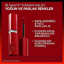 Loreal Paris Laque Resistance - Likit Parlak Ruj No: 215 Drunk In Rose - 5