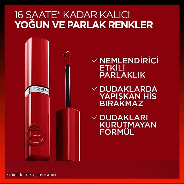 Loreal Paris Laque Resistance - Likit Parlak Ruj No: 601 Worth It - 5