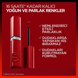 Loreal Paris Laque Resistance - Likit Parlak Ruj No: 635 Worth It Medium - 6
