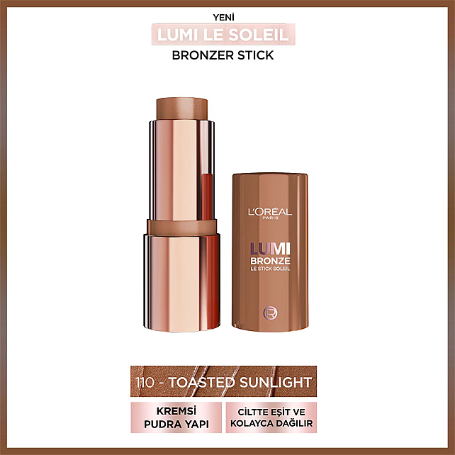 Loreal Paris Lumi Bronze Le Stick Soleil - Stick Bronzlaştırıcı No: 110 Toasted Sunlight - 3