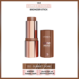 Loreal Paris Lumi Bronze Le Stick Soleil - Stick Bronzlaştırıcı No: 130 Sunset Dore - 2