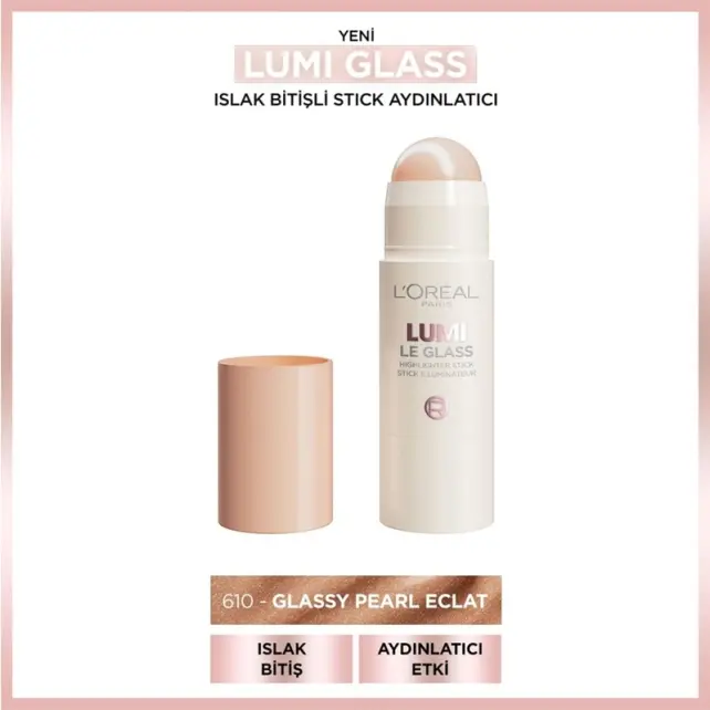 Loreal Paris Lumi Le Glass Highlighter - Stick Aydınlatıcı No: 610 Glassy Pearl Eclat - 3