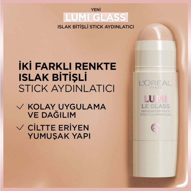Loreal Paris Lumi Le Glass Highlighter - Stick Aydınlatıcı No: 620 Glassy Pink Ballet - 4