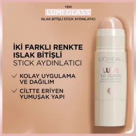 Loreal Paris Lumi Le Glass Highlighter - Stick Aydınlatıcı No: 620 Glassy Pink Ballet - 4