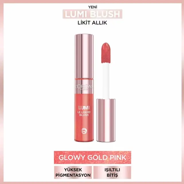 Loreal Paris Lumi Liquid Blush - Likit Allık No: 625 Glowy Gold Pink - 2