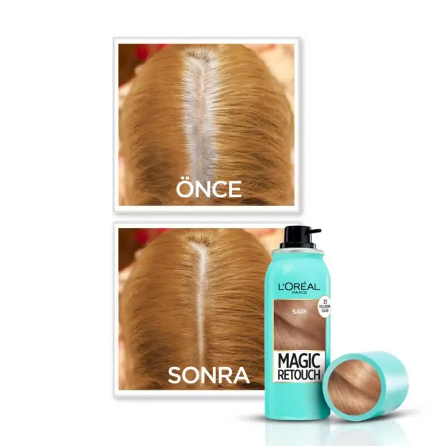 Loreal Paris Magic Retouch - Beyaz Kapatcı Saç Spreyi No: 5 Sarı - 4