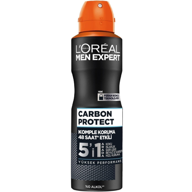 Loreal Paris Men Expert Carbon Protect 4'in 1 Arada - Sprey Deodorant 150ml - 1