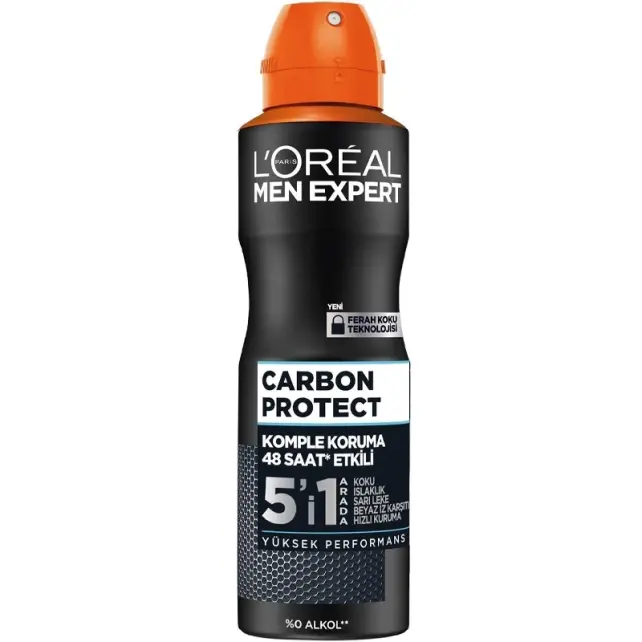 Loreal Paris Men Expert Carbon Protect 5'i 1 Arada - Sprey Deodorant 150ml - 1