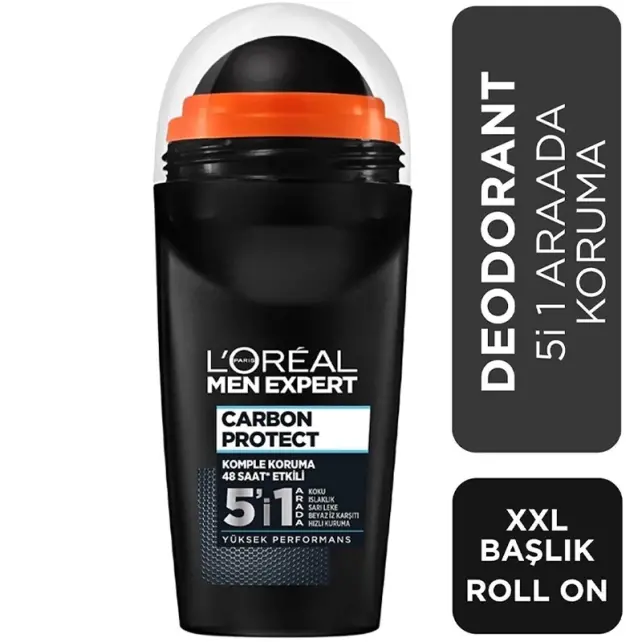 Loreal Paris Men Expert Carbon Protect 5'in1 Arada - Roll-On Deodorant 50ml - 2