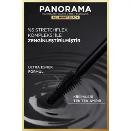 L'Oreal Paris Panorama Chromatic Maskara - All Night Black/Gece Siyahı 9.9ml - 4