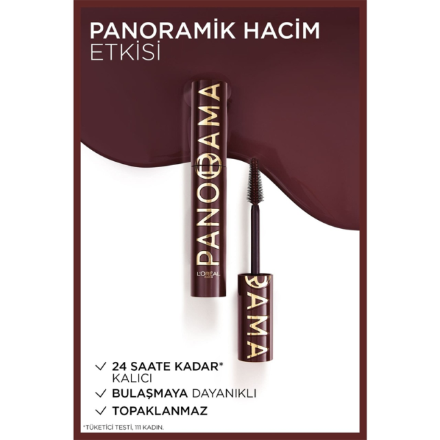 Loreal Paris Panorama Chromatic Maskara - Bordeaux Cashmere/Bordo 9.9ml - 7