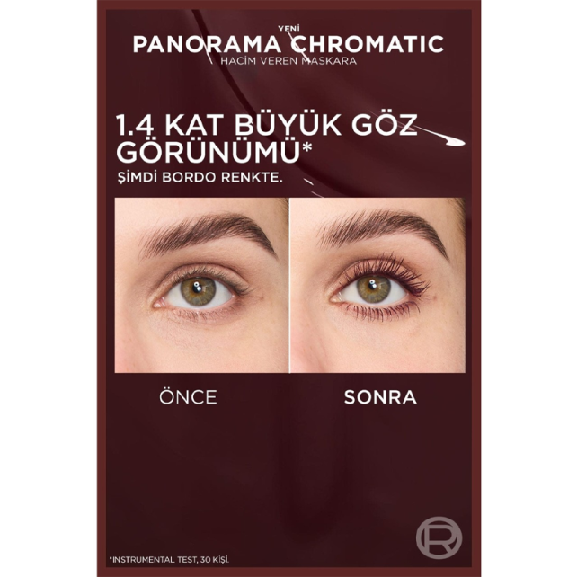 Loreal Paris Panorama Chromatic Maskara - Bordeaux Cashmere/Bordo 9.9ml - 8