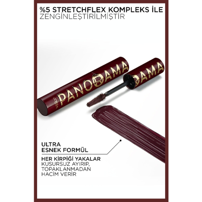 Loreal Paris Panorama Chromatic Maskara - Bordo 9.9ml - 5