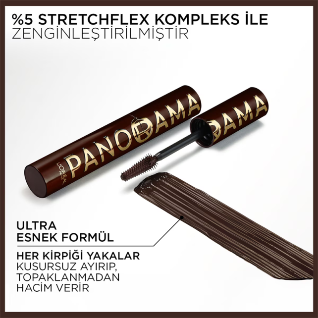 Loreal Paris Panorama Chromatic Maskara - Brun Leather/Kahverengi 9.9ml - 7