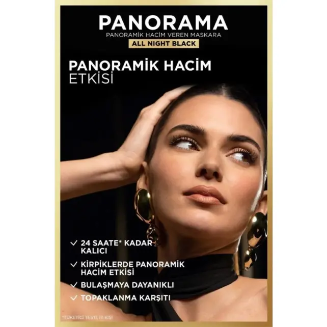 Loreal Paris Panorama Volume Maskara - Night Black / Gece Siyahı - 3