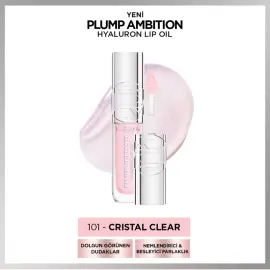 Loreal Paris Plump Ambition Hyaluron Lip Oil - Dudak Parlatıcı No: 101 Cristal Clear - 2