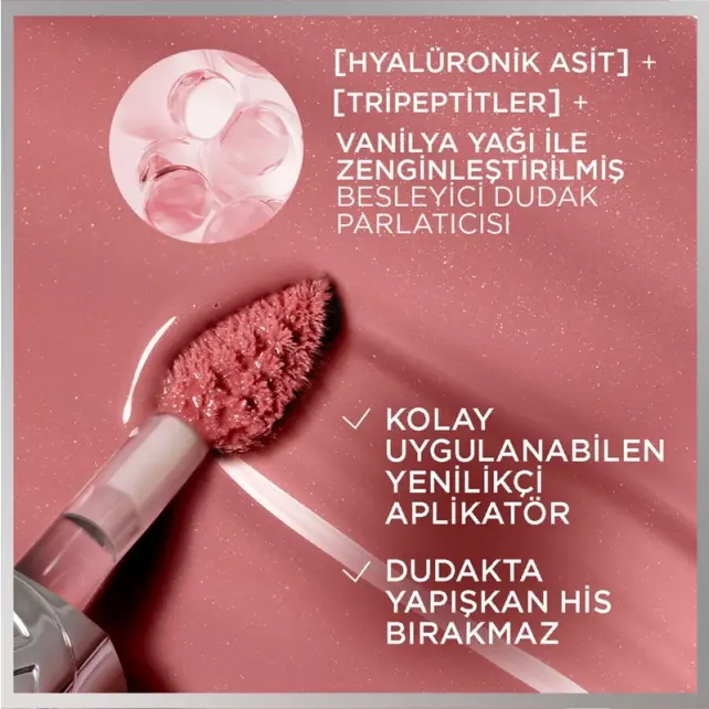 Loreal Paris Plump Ambition Hyaluron Lip Oil - Dudak Parlatıcı No: 101 Cristal Clear - 3
