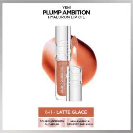 Loreal Paris Plump Ambition Hyaluron Lip Oil - Dudak Parlatıcı No: 641 Latte Glace - 2