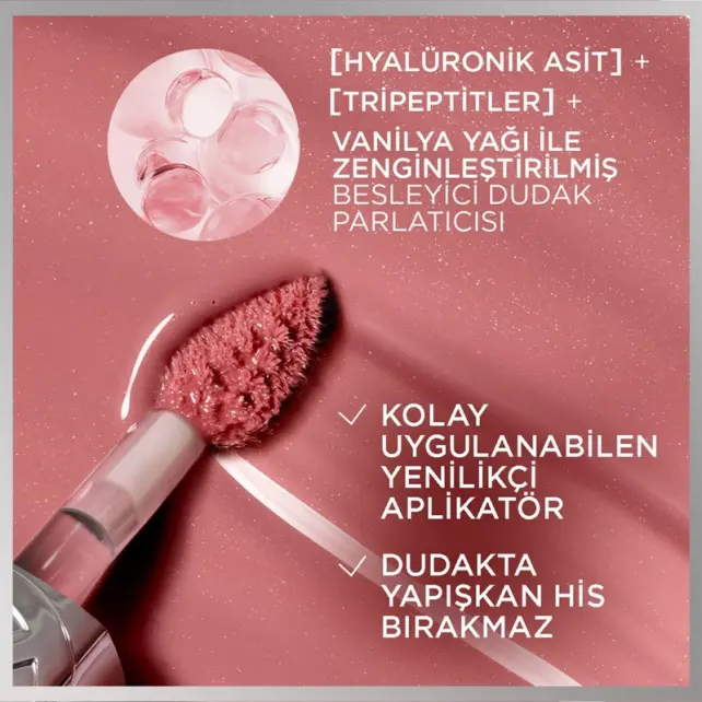 Loreal Paris Plump Ambition Hyaluron Lip Oil - Dudak Parlatıcı No: 650 Nude Macaron - 3