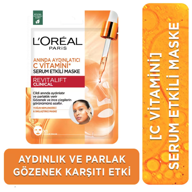 Loreal Paris Revitalift C Vitamini Aydınlatıcı Etkili Maske 26g - 2