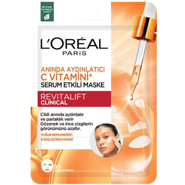 Loreal Paris Revitalift C Vitamini Aydınlatıcı Etkili Maske 26g - 1