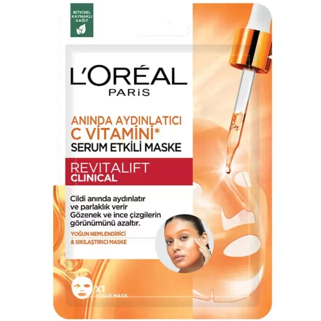 Loreal Paris Revitalift C Vitamini Aydınlatıcı Etkili Maske 26g - 1