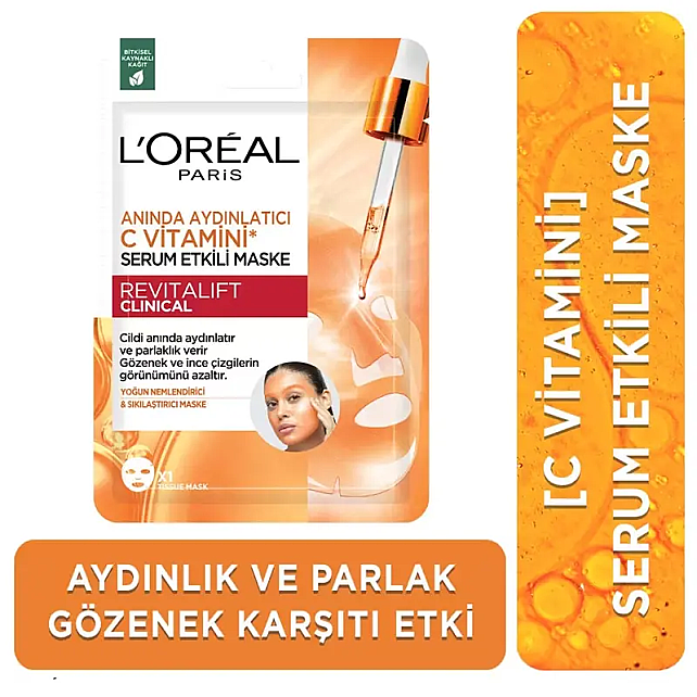 Loreal Paris Revitalift C Vitamini Aydınlatıcı Etkili Maske 26gr - 2