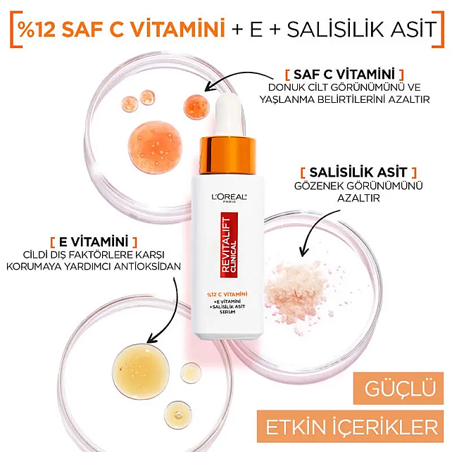 Loreal Paris Revitalift Clinical Vitamin C - Aydınlatıcı Etkili Serum 30ml - 3
