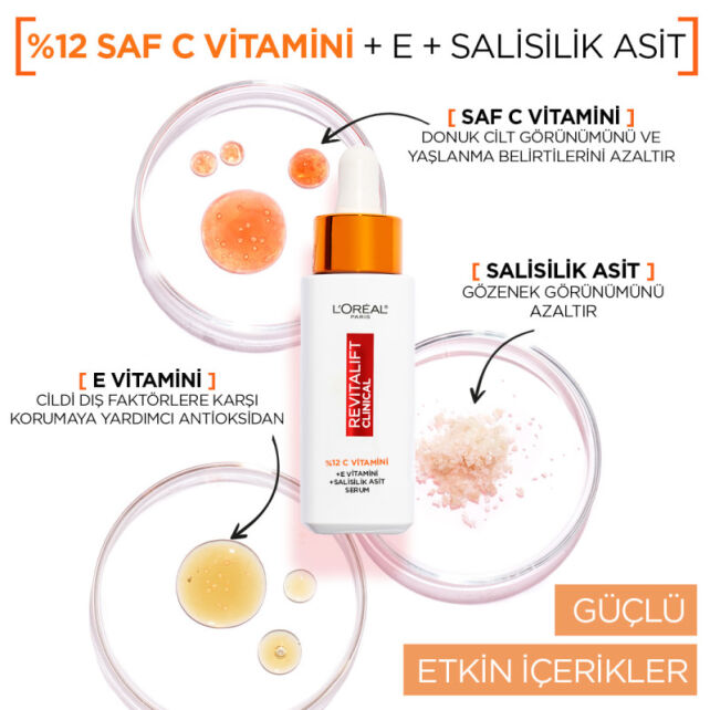 Loreal Paris Revitalift Clinical Vitamin C - Aydınlatıcı Etkili Serum 30ml - 3