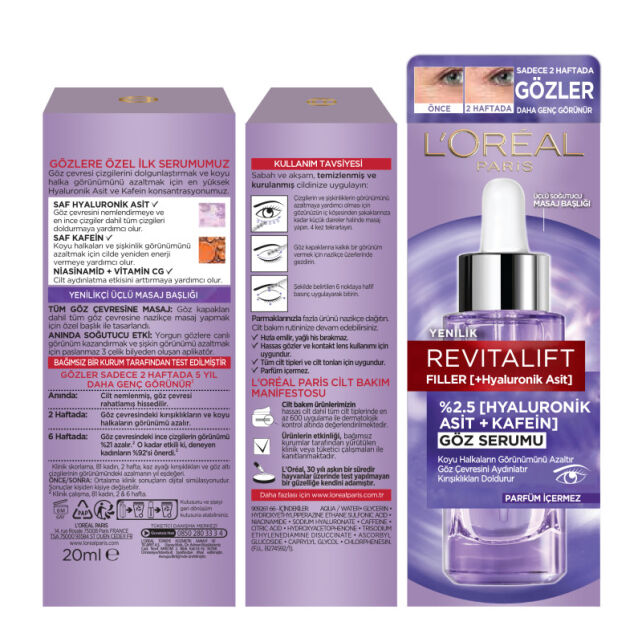 Loreal Paris Revitalift Filler Göz Çevresi Bakım Serumu 20ml - 3