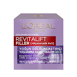 Loreal Paris Revitalift Filler Hyaluronic Acid Gece Bakım Kremi 50ml - Loreal Paris