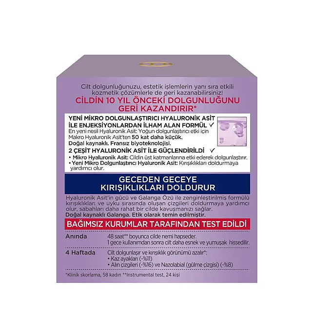 Loreal Paris Revitalift Filler Hyaluronic Acid Gece Bakım Kremi 50ml - 3