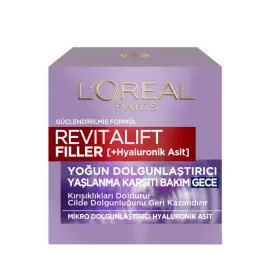 Loreal Paris Revitalift Filler Hyaluronic Acid Gece Bakım Kremi 50ml - 1