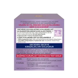 Loreal Paris Revitalift Filler Hyaluronic Acid Gece Bakım Kremi 50ml - 3