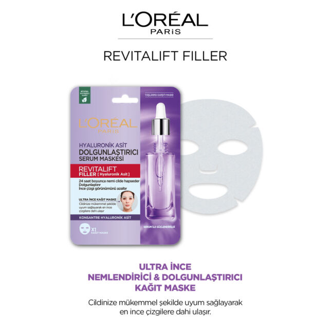 Loreal Paris Revitalift Filler Mask - Anti Aging Kağıt Maske 28g - 3