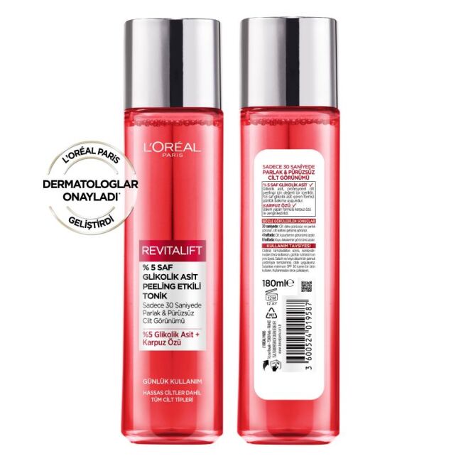 Loreal Paris Revitalift Glikolik Asit Peeling Etkili Tonik 180ml - 3