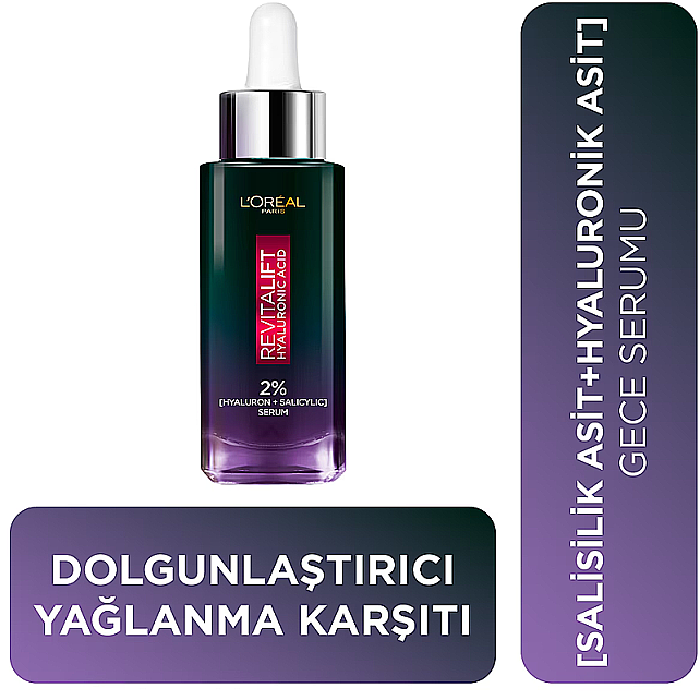 Loreal Paris Revitalift Hyaluronic Acid - Yağlanma Karşıtı Gece Serumu 30ml - 7