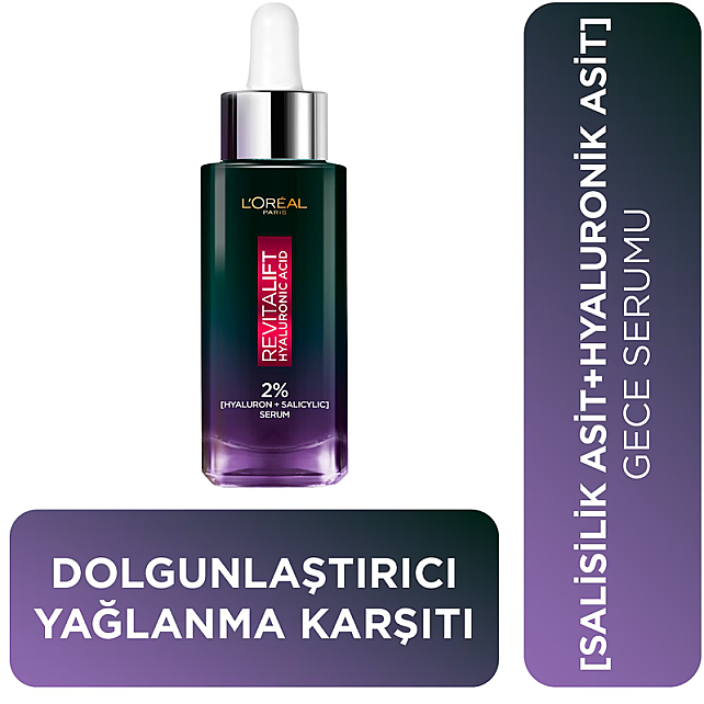 Loreal Paris Revitalift Hyaluronic Acid - Yağlanma Karşıtı Gece Serumu 30ml - 2